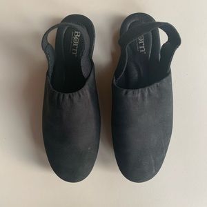 Born black sling back ballet flat